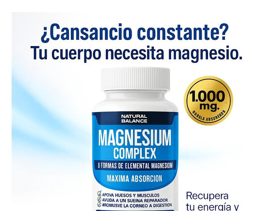 MAGNESIO COMPLEX 8 EN 1, EQUILIBRIO FISICO Y MENTAL